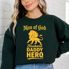 Man of God Lion | Fatherhood & Faith Sweatshirt - Luckets.com