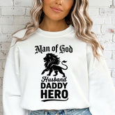 Man of God Lion | Fatherhood & Faith Sweatshirt - Luckets.com