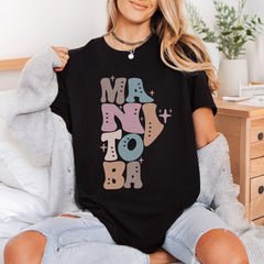 Manitoba Retro Bubble Letters Vintage Retro Ready to Press DTF Transfer for Dtf
