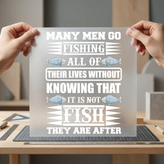Many Men Fishing Quote Dad Funny Ready to Press DTF Transfer for Dtf