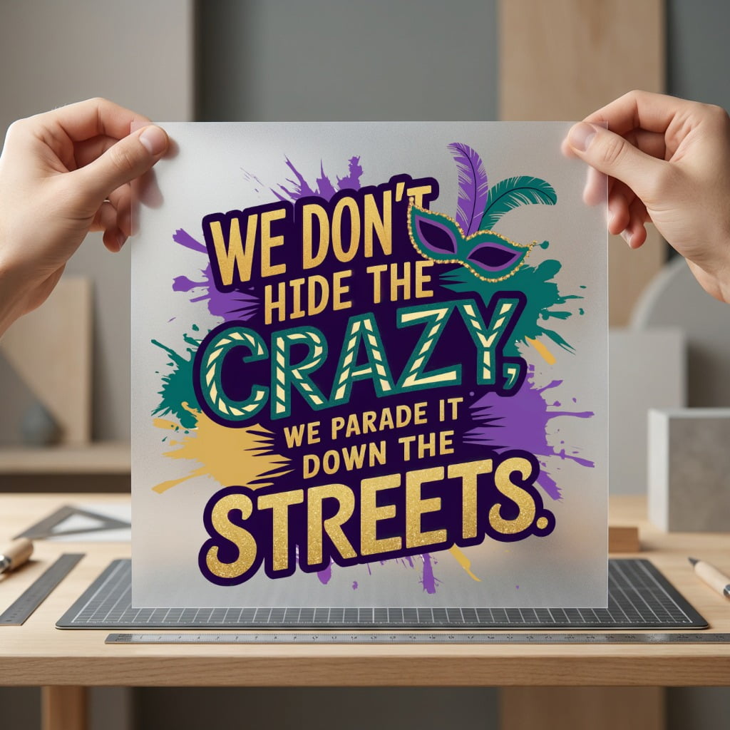 Mardi Gras Don Hide Mardi Gras Vintage Ready to Press DTF Transfer for Dtf