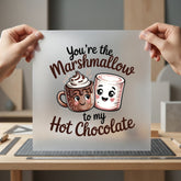 Marshmallow Hot Chocolate Love Valentine Ready to Press DTF Transfer for Dtf