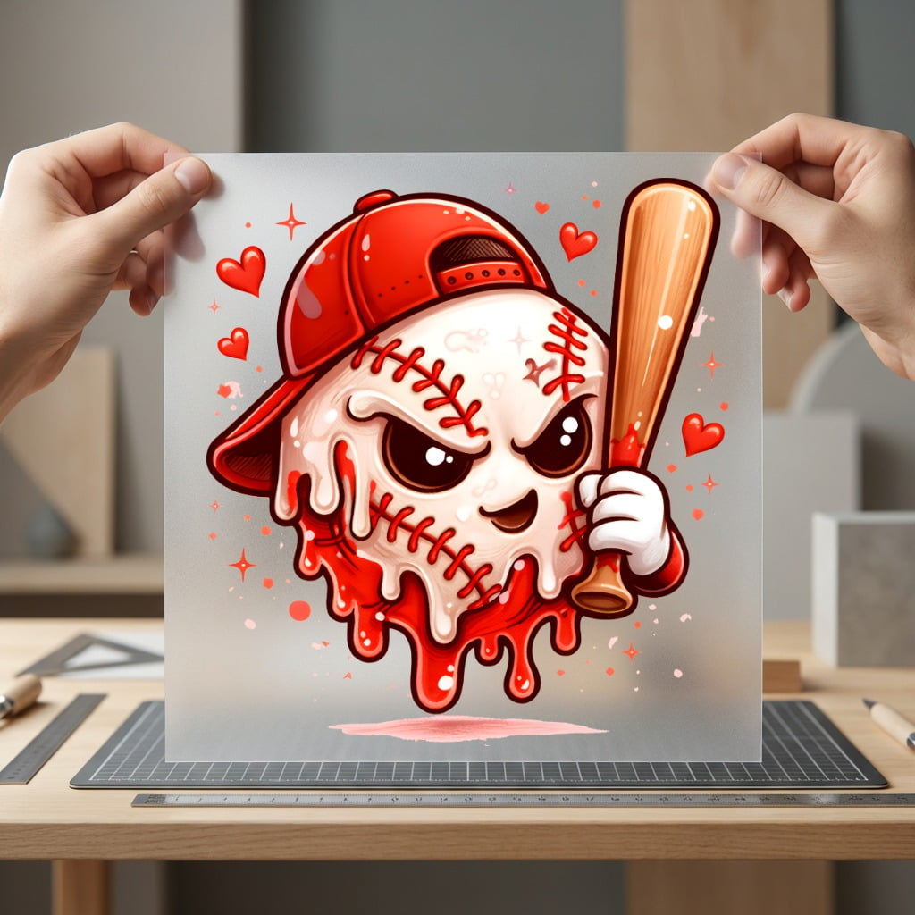 Mascot Baseball Melty Cartoon Fitness Ready to Press DTF Transfer for Dtf
