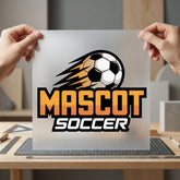 Mascot Soccer Ball Dynamic Fitness Ready to Press DTF Transfer for Dtf