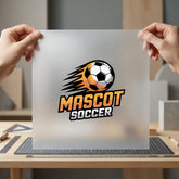Mascot Soccer Ball Gradient Mom Dad Ready to Press DTF Transfer for Dtf