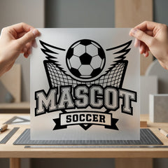 Mascot Soccer Sports Diy Retro Aesthetic Ready to Press DTF Transfer for Dtf