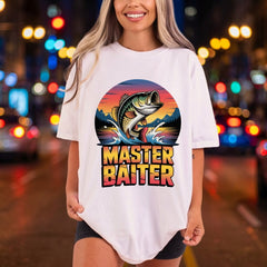 Master Baiter Fishing Retro Dad Funny Ready to Press DTF Transfer for Dtf