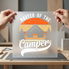 Master Camper Retro Sunset Vintage Retro Ready to Press DTF Transfer for Dtf