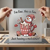 Meltdown Snowman Funny Christmas Christmas Winter Ready to Press DTF Transfer for Dtf