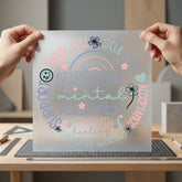 Mental Health Awareness Retro Aesthetic Ready to Press DTF Transfer for Dtf
