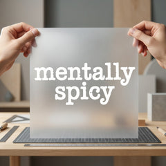 Mentally Spicy Bold Statement Funny Sarcastic Ready to Press DTF Transfer for Dtf