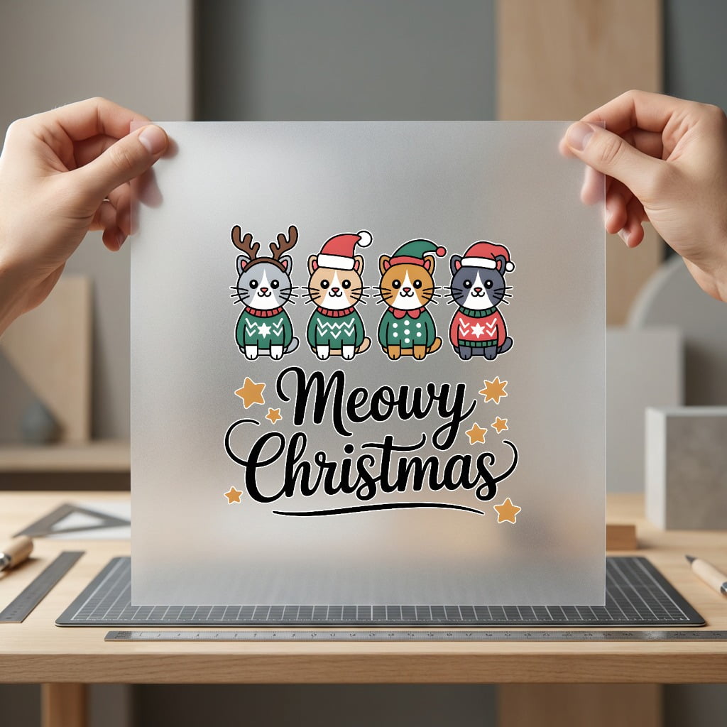Meowy Christmas Cats Holiday Christmas Mom Ready to Press DTF Transfer for Dtf