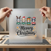 Meowy Christmas Cats Holiday Christmas Mom Ready to Press DTF Transfer for Dtf
