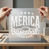 Merica Baseball Distressed Patriotic Patriotic Usa Ready to Press DTF Transfer for Dtf