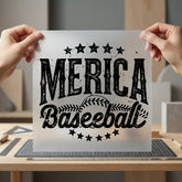 Merica Baseball Patriotic Sports 4th Of July Patriotic Ready to Press DTF Transfer for Dtf