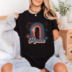 Merica Patriotic Rainbow Retro 4th Of July Patriotic Ready to Press DTF Transfer for Dtf