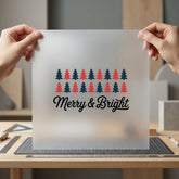 Merry Bright Christmas Trees Christmas Aesthetic Ready to Press DTF Transfer for Dtf