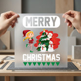 Merry Christmas Elf Santa Christmas Ready to Press DTF Transfer for Dtf
