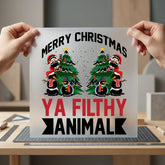 Merry Christmas Filthy Animal Christmas Mom Ready to Press DTF Transfer for Dtf
