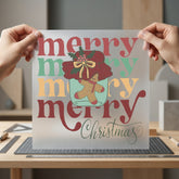 Merry Christmas Gingerbread Jar Christmas Vintage Ready to Press DTF Transfer for Dtf