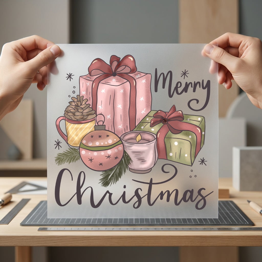 Merry Christmas Presents Candle Christmas Ready to Press DTF Transfer for Dtf