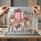 Merry Christmas Presents Candle Christmas Ready to Press DTF Transfer for Dtf