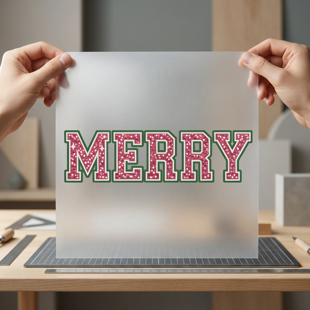 Merry Christmas Retro Holiday Christmas Vintage Ready to Press DTF Transfer for Dtf