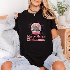 Merry Christmas Snow Globe Christmas Retro Ready to Press DTF Transfer for Dtf