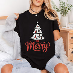 Merry Christmas Tree Festive Christmas Aesthetic Ready to Press DTF Transfer for Dtf