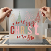 Merry Christmas Trees Festive Christmas Vintage Ready to Press DTF Transfer for Dtf