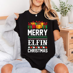 Merry Elfin Christmas Holiday Christmas Funny Ready to Press DTF Transfer for Dtf