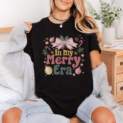 Merry Era Holiday Diy Christmas Vintage Ready to Press DTF Transfer for Dtf