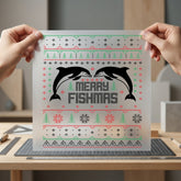 Merry Fishmas Dolphins Holiday Christmas Ready to Press DTF Transfer for Dtf