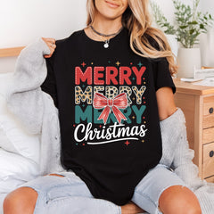 Merry Leopard Christmas Bow Christmas Aesthetic Ready to Press DTF Transfer for Dtf