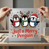 Merry Penguin Squad Christmas Christmas Ready to Press DTF Transfer for Dtf