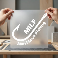Milf Man Love Fishing Dad Funny Ready to Press DTF Transfer for Dtf