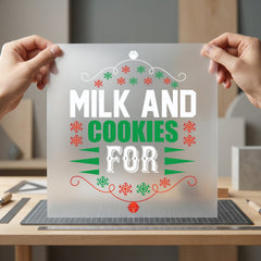 Milk Cookies Christmas Holiday Christmas Ready to Press DTF Transfer for Dtf