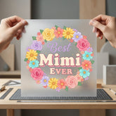 Mimi Ever Floral Wreath Grandma Retro Ready to Press DTF Transfer for Dtf