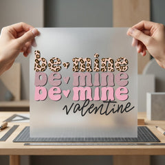 Mine Valentine Retro Leopard Valentine Retro Ready to Press DTF Transfer for Dtf
