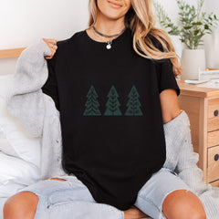 Minimalist Christmas Tree Trio Christmas Aesthetic Ready to Press DTF Transfer for Dtf