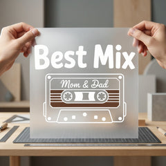 Mix Mom Dad Cassette Mom Dad Ready to Press DTF Transfer for Dtf