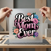 Mom Ever Floral Retro Mom Floral Ready to Press DTF Transfer for Dtf