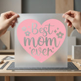 Mom Ever Heart Flower Mom Ready to Press DTF Transfer for Dtf