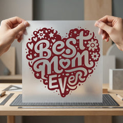 Mom Ever Heart Mother Mom Floral Ready to Press DTF Transfer for Dtf
