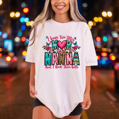Mom Nanna Floral Diy Mom Grandma Ready to Press DTF Transfer for Dtf