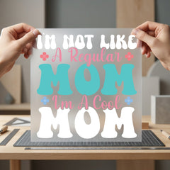 Mom Quote Retro Diy Mom Funny Ready to Press DTF Transfer for Dtf
