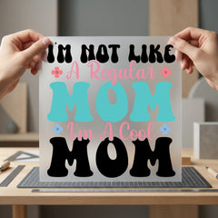Mom Quote Retro Diy Mom Funny Ready to Press DTF Transfer for Dtf