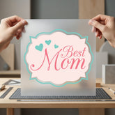 Mom Retro Heart Pink Mom Ready to Press DTF Transfer for Dtf