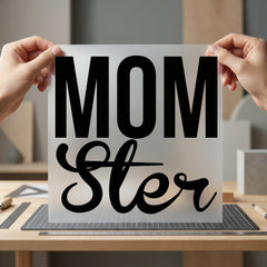 Mom Ster Bold Script Mom Funny Ready to Press DTF Transfer for Dtf