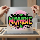 Mombie Retro Halloween Spooky Halloween Mom Ready to Press DTF Transfer for Dtf